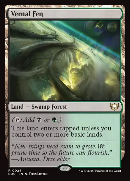 Vernal Fen, Magic card EOC 24 — Edge of Eternities Commander set