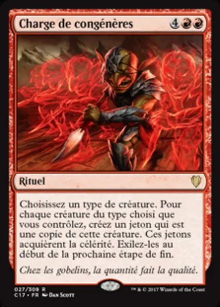 Charge de congénères, carte Magic C17 27 — extension Commander 2017