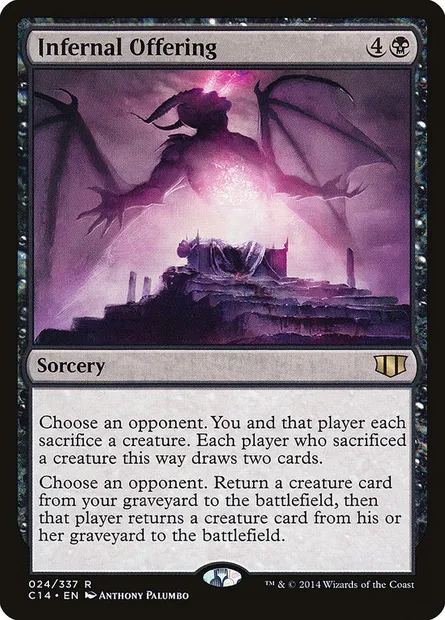Infernal Offering, Magic card C14 24 — Commander 2014 set