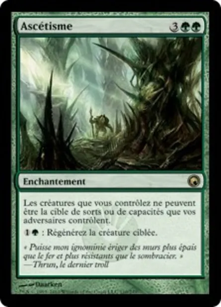 Ascétisme, carte Magic SOM 110 — extension Cicatrices de Mirrodin