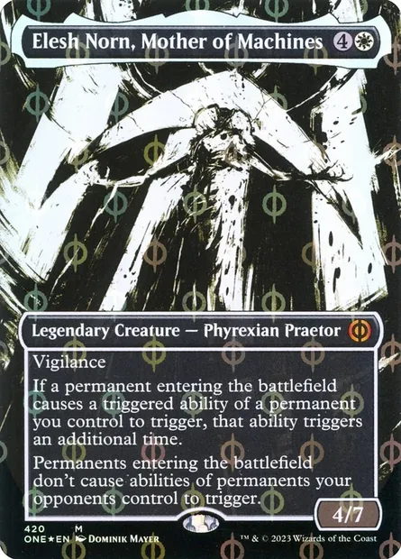 Elesh Norn, Mère des machines, carte Magic ONE 420 — extension Tous Phyrexians
