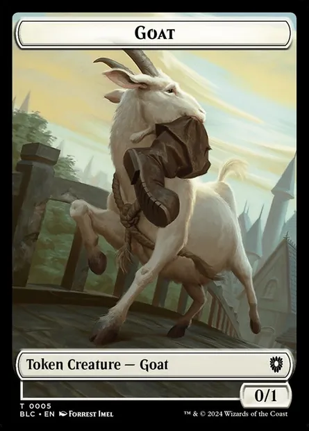 Goat, carte Magic TBLC 5 — extension Bloomburrow Commander Tokens