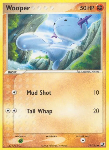 Wooper, Pokémon card UF 79 — Unseen Forces set
