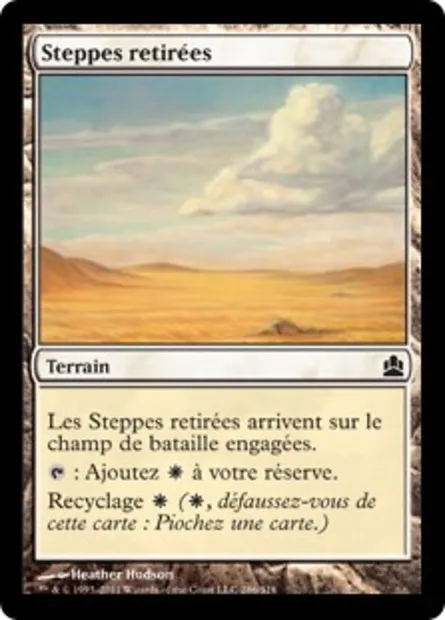 Steppes retirées, carte Magic CMD 286 — extension Commander 2011