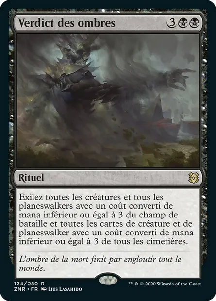 Verdict des ombres, carte Magic ZNR 124 — extension Renaissance de Zendikar