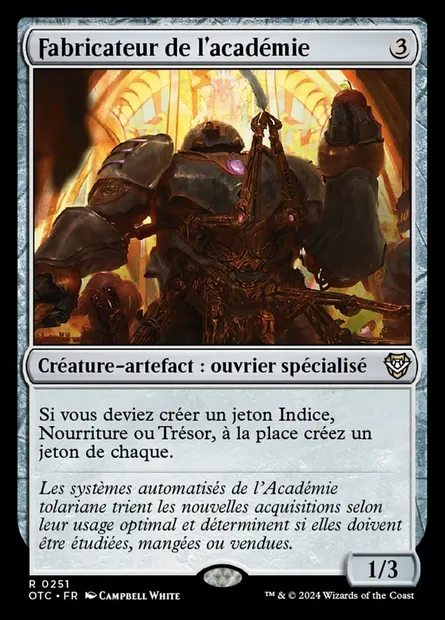 Fabricateur de l'académie, carte Magic OTC 251 — extension Outlaws of Thunder Junction Commander
