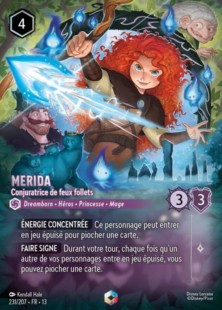 Merida - Conjuratrice de feux follets, carte Disney Lorcana CH13-231 — extension Invasion Epineuse!