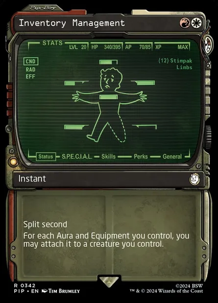 Inventory Management, Magic card PIP 342 — Fallout set
