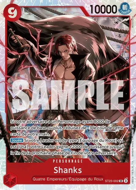 Shanks, carte One Piece ST23-002 — extension ROUGE Shanks