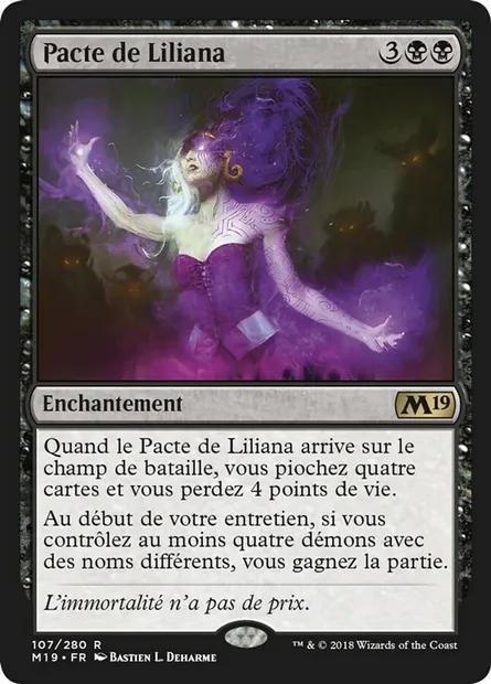 Pacte de Liliana, carte Magic M19 107 — extension Core Set 2019
