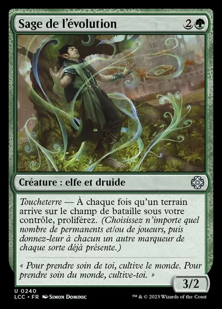 Sage de l'évolution, carte Magic LCC 240 — extension The Lost Caverns of Ixalan Commander