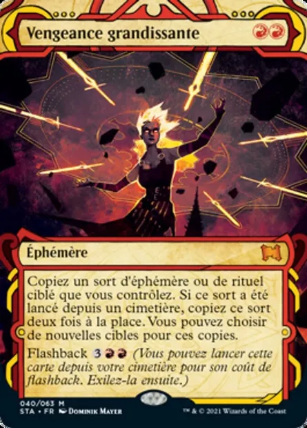 Vengeance grandissante, carte Magic STA 40 — extension Strixhaven Mystical Archive