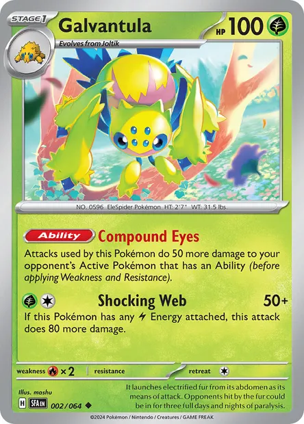 Galvantula, Pokémon card SFA 002 — Shrouded Fable set