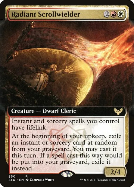 Radiant Scrollwielder, Magic card STX 350 — Strixhaven: School of Mages set