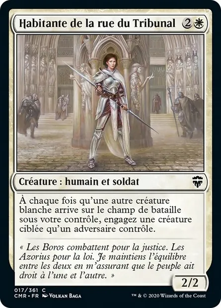 Habitante de la rue du Tribunal, carte Magic CMR 17 — extension Commander Legends
