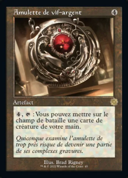 Amulette de vif-argent, carte Magic BRR 45 — extension The Brothers' War Retro Artifacts