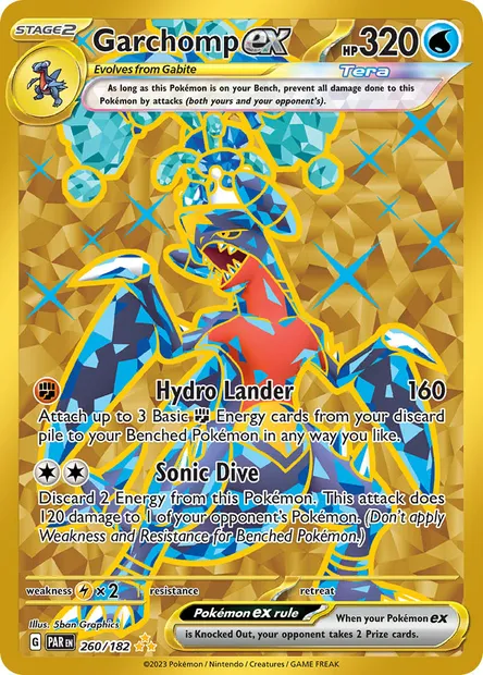 Garchomp ex, Pokémon card PAR 260 — Paradox Rift set