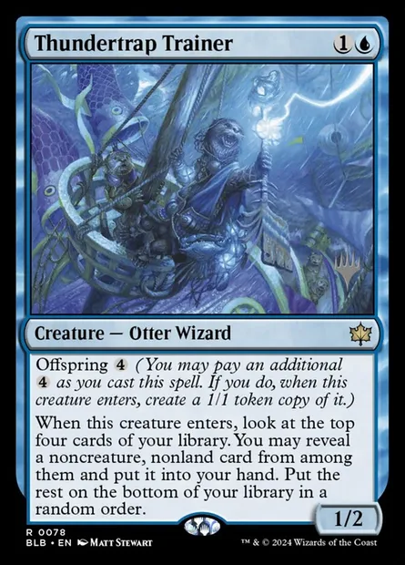 Thundertrap Trainer, Magic card PBLB 78p — Bloomburrow Promos set