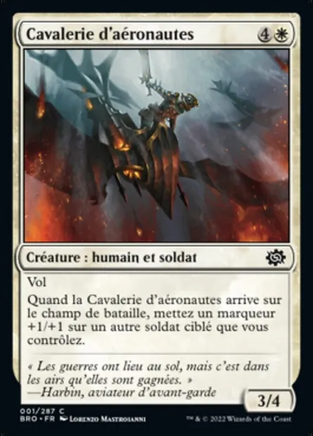 Cavalerie d'aéronautes, carte Magic BRO 1 — extension La Guerre Fratricide