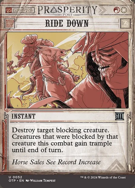 Ride Down, Magic card OTP 52 — Breaking News set