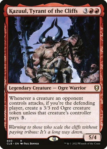 Kazuul, Tyrant of the Cliffs, Magic card CLB 800 — Commander Legends: Battle for Baldur's Gate set