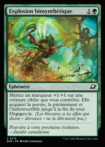 Explosion biosynthétique, carte Magic EOE 173 — extension Edge of Eternities