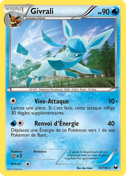 Givrali, carte Pokémon DEX 30 — extension Explorateurs Obscurs