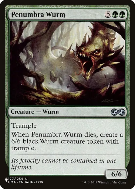 Penumbra Wurm, Magic card PLST UMA-177 — The List set