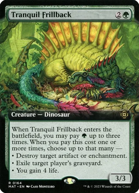 Tranquil Frillback, Magic card MAT 164 — March of the Machine: The Aftermath set