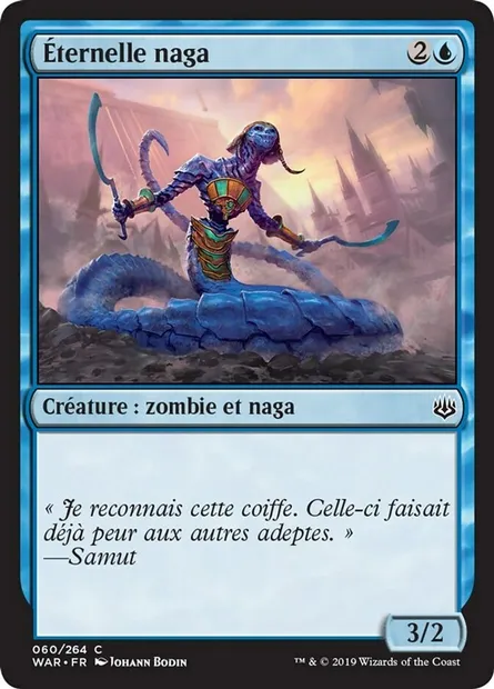 Éternelle naga, carte Magic WAR 60 — extension La guerre des Planeswalkers