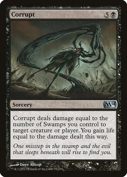 Corrupt, Magic card M14 91 — Magic 2014 set
