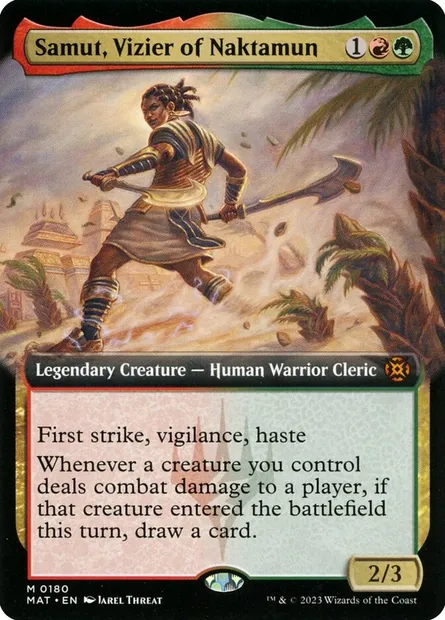 Samut, Vizier of Naktamun, Magic card MAT 180 — March of the Machine: The Aftermath set