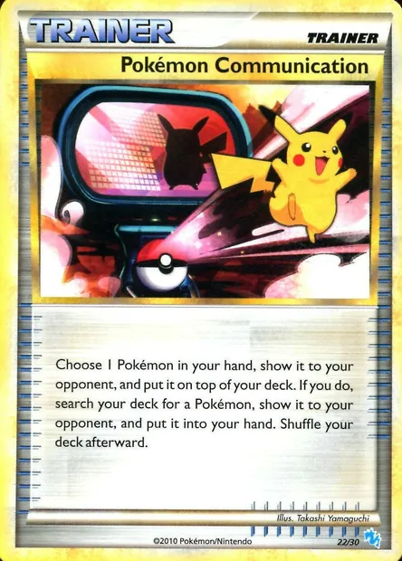 Communication Pokémon, carte Pokémon TK4G 022 — extension HS Trainer Kit (Gyarados)