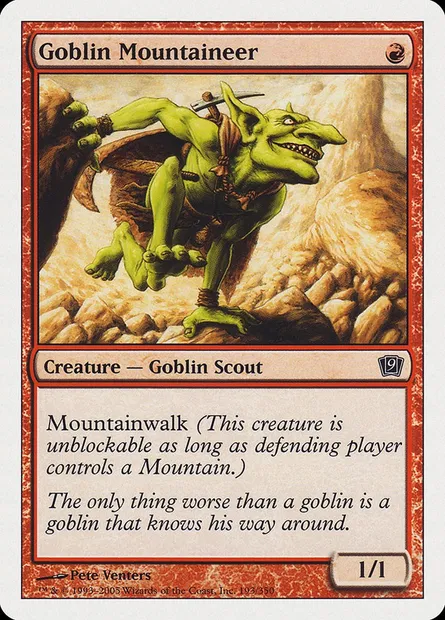 Goblin Mountaineer, Magic card 9ED 193 — Ninth Edition set