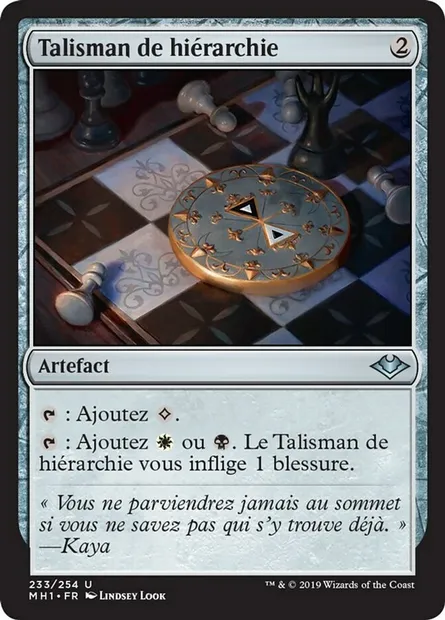 Talisman de hiérarchie, carte Magic MH1 233 — extension Horizons du Modern