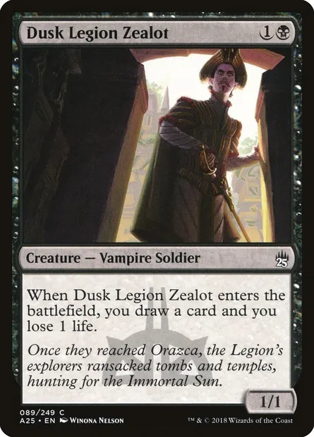 Dusk Legion Zealot, Magic card A25 89 — Masters 25 set