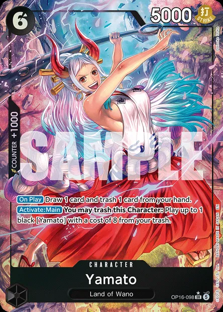 Yamato, One Piece card OP16-098 — THE TIME OF BATTLE set
