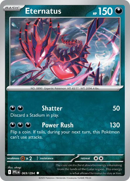 Eternatus, Pokémon card PFL 069 — Phantasmal Flames set