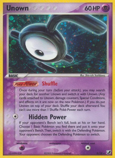 Zarbi, carte Pokémon EXU E — extension EX Forces Cachées Collection Zarbi