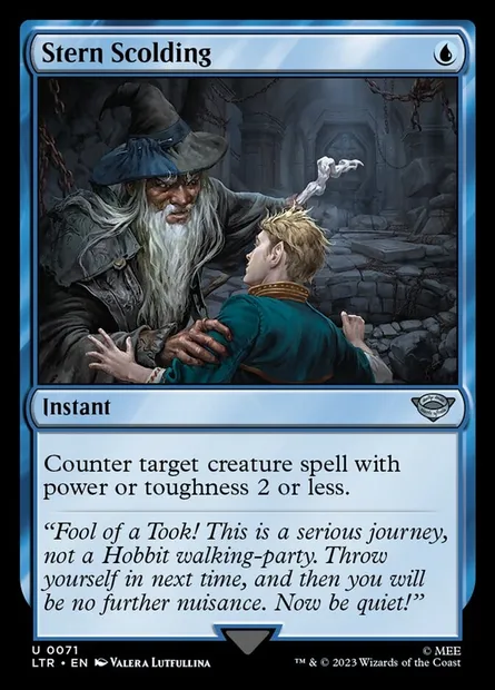 Stern Scolding, Magic card LTR 71 — The Lord of the Rings: Tales of Middle-earth set