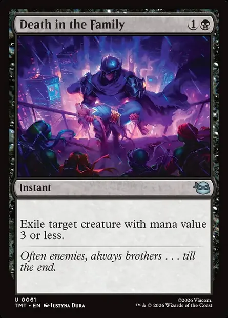 Death in the Family, Magic card TMT 61 — Teenage Mutant Ninja Turtles set