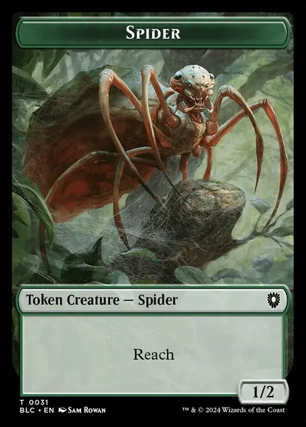 Spider, Magic card TBLC 31 — Bloomburrow Commander Tokens set
