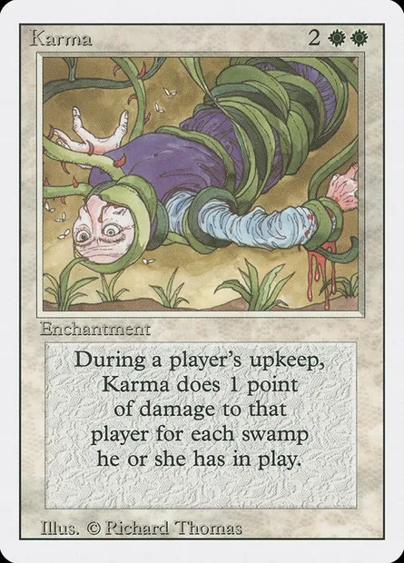 Karma, carte Magic 3ED 26 — extension Revised Edition