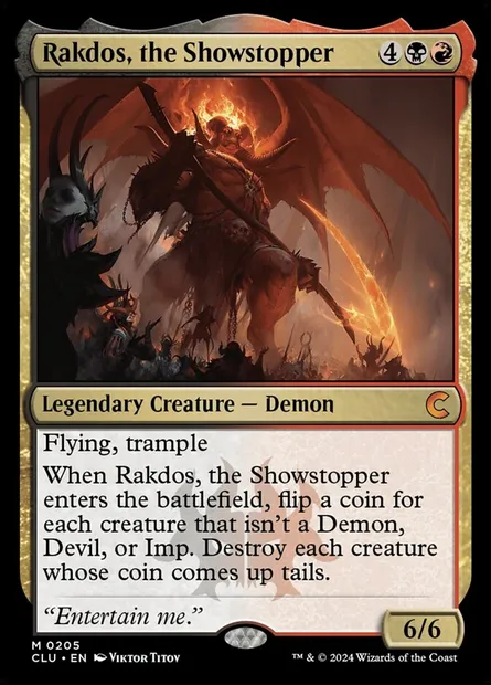 Rakdos, the Showstopper, Magic card CLU 205 — Ravnica: Clue Edition set