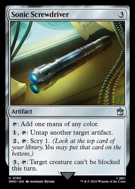 Sonic Screwdriver, Magic card WHO 185 — Doctor Who set