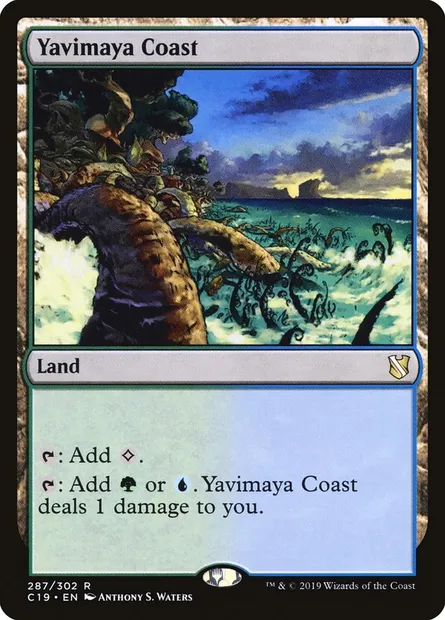Yavimaya Coast, Magic card C19 287 — Commander 2019 set