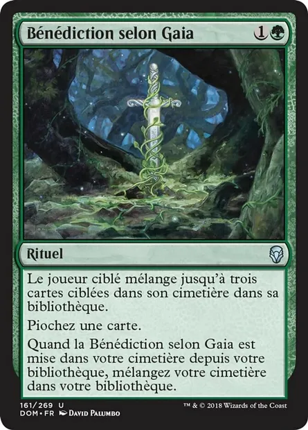 Bénédiction selon Gaia, carte Magic DOM 161 — extension Dominaria
