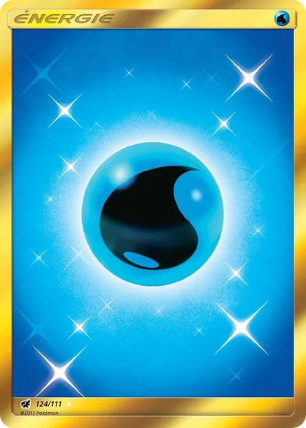 Énergie Eau, carte Pokémon CIN 124 — extension Invasion Carmin