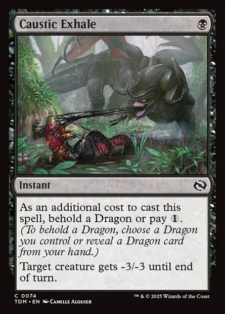 Caustic Exhale, Magic card TDM 74 — Tarkir: Dragonstorm set