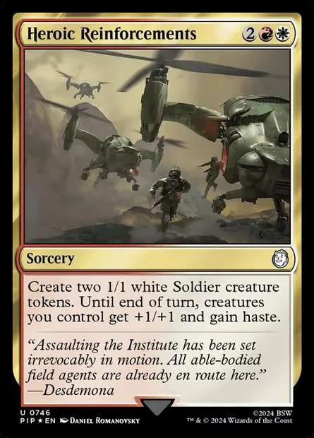 Renforts héroïques, carte Magic PIP 746 — extension Fallout